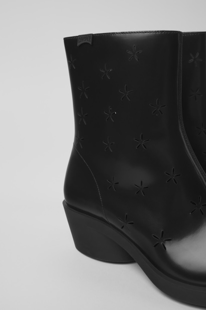 Design Bonnie Svarte Skinnstøvler Til Damecamper