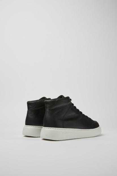 Runner K21 Svart Skinn Joggesko For Kvinner Eksklusiv Camper