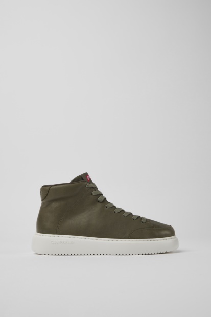 Camper Runner K21 Grønne Skinnsneakers For Kvinner Nyankomne