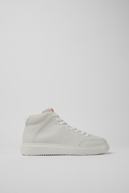 Camper Runner K21 Hvite Sneakers I Ufarget Skinn For Kvinner Nyankomne