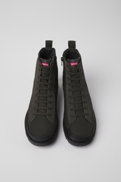 Eksklusiv Camper Brutus Grå Tekstil Og Nubuck Ankelstøvletter For Kvinner