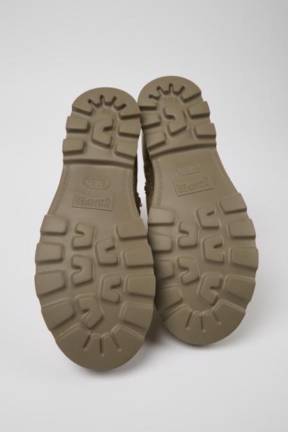 Brutus Beige Tekstil Og Nubuck Ankelstøvletter For Kvinner Eksklusiv Campingvogn