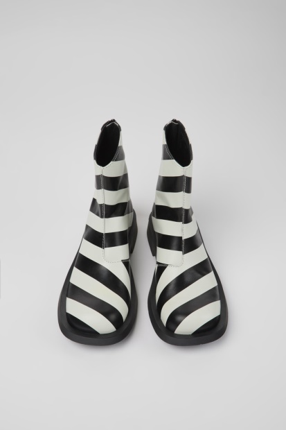 Design Mil 1978 Ankelstøvletter I Svart Og Hvitt For Damecamper