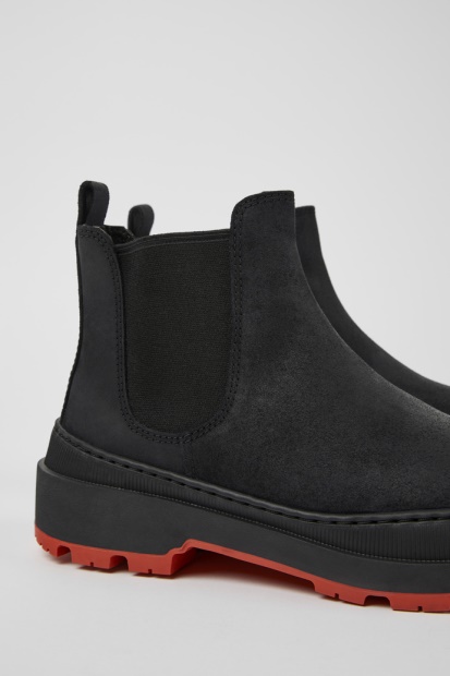 Camper Brutus Trek Michelin Svarte Nubuck Ankelstøvletter For Kvinner Nyankomne