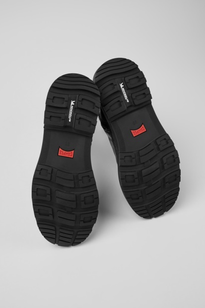 Design Brutus Trek Michelin Ankelstøvletter I Svart Skinn For Damecamper