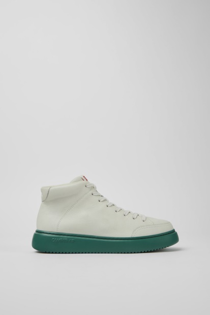 Runner K21 Hvit Ufarget Skinn Joggesko For Kvinner Eksklusiv Camper