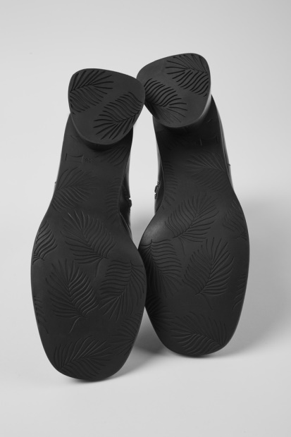 Kiara Ankelstøvletter I Sort Skinn Eksklusiv Campingvogn