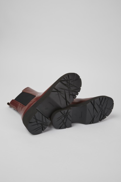 Design Milah Burgunderstøvler I Skinn For Damecamper