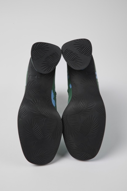 Design Kiara Grønt Og Blått Ankelstøvletter I Skinn Bobil