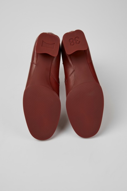 Eksklusiv Campingvogn Katie Burgunder Ankelstøvletter I Skinn