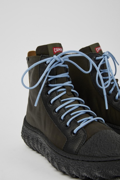 Camper Design Ground Michelin Mørkegrønne Ankelstøvletter I Tekstil Og Skinn For Kvinner