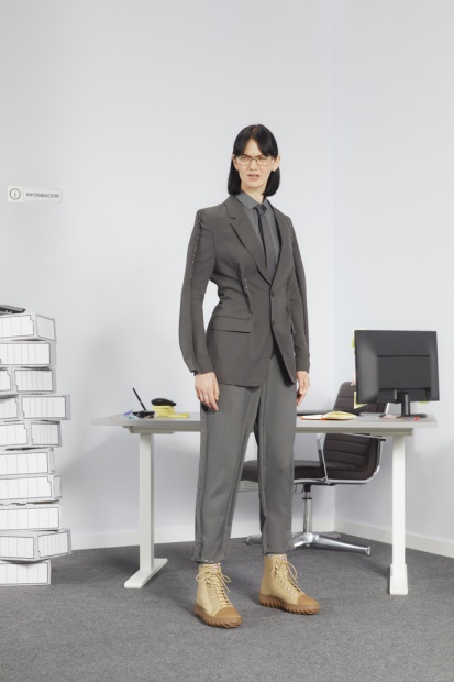 Slipt Michelin Beige Tekstil Og Lær Ankelstøvletter For Kvinner Bobil Nyankomne