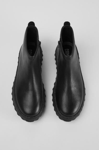 Design Ground Michelin Svart Ankelstøvel For Kvinner Med Glidelås