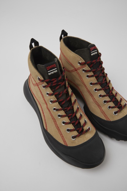 Camper Design Crclr Gore-tex Beige Nubuck Og Tekstil Joggesko For Kvinner