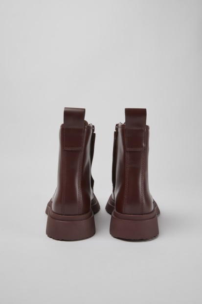 Camper Walden Burgunderstøvler I Skinn For Nye Kvinner
