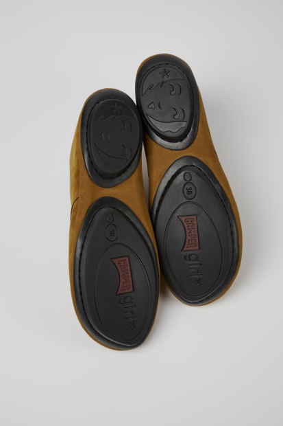 Camper Høyre Brune Nubuck Sko For Kvinner Nyankomne