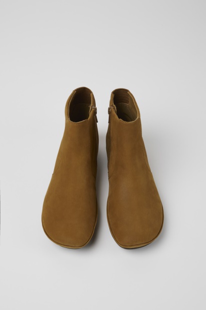 Camper Høyre Brune Nubuck Ankelstøvletter For Kvinner Nyankomne