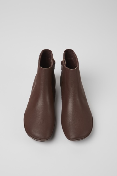 Høyre Ankelstøvletter I Burgunder For Kvinner Bobil Nyankomne