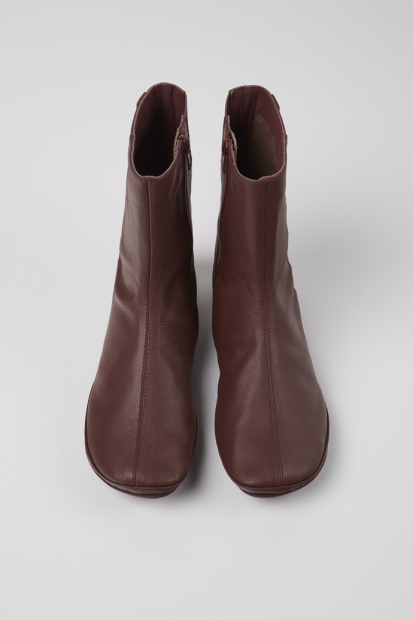 Camper Høyre Burgunder Støvletter I Skinn For Nye Kvinner