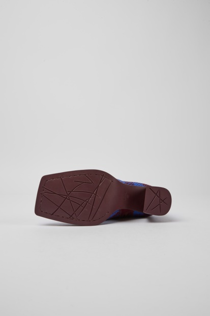 Karole Blå Og Burgunder Bomull Støvler For Kvinner Eksklusiv Campingvogn