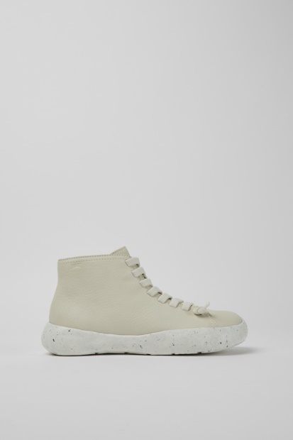 Peu Stadion Ankelstøvletter I Hvitt Skinn For Kvinner Bobil Nyankomne