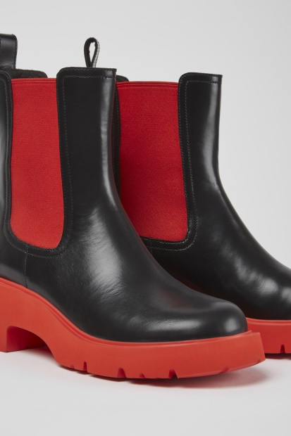 Camper Milah Svarte Skinnstøvler For Kvinner Nyankomne