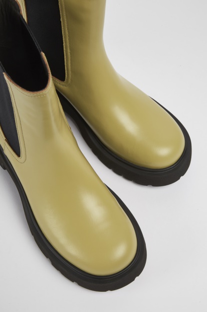 Eksklusiv Campingvogn Milah Beige Skinnstøvler For Kvinner