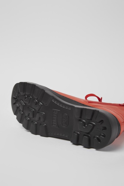 Design Brutus Rødt Lær Snørestøvler Bobil