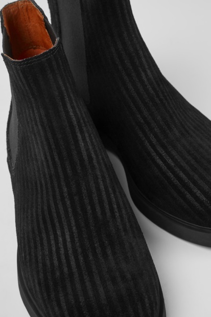 Iman Svarte Nubuck Ankelstøvletter Camper Nye Ankomster