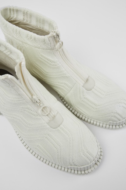 Design Pix Tencel Hvite Zip-støvler Til Damecamper