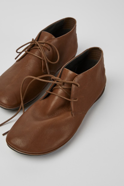 Camper Design Høyre Brun Snøresko For Kvinner