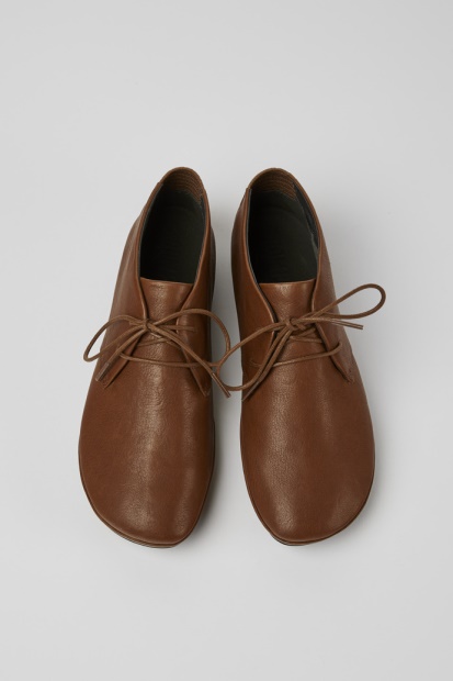 Camper Design Høyre Brun Snøresko For Kvinner