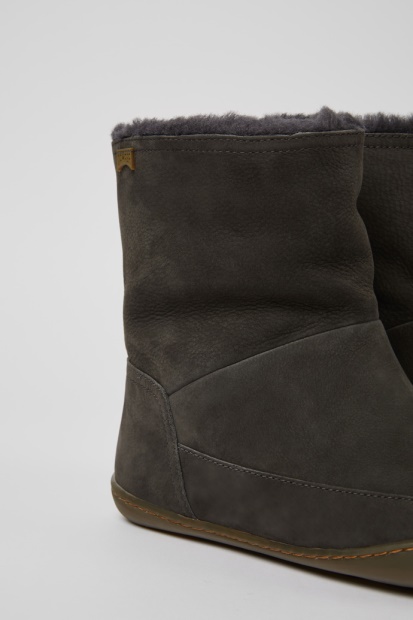 Eksklusiv Camper Peu Mørkegrå Nubuck Ankelstøvletter For Kvinner