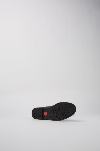 Mil Mørkebrunt Skinn Og Tekstil Høye Støvler For Kvinner Camper Nyankomne