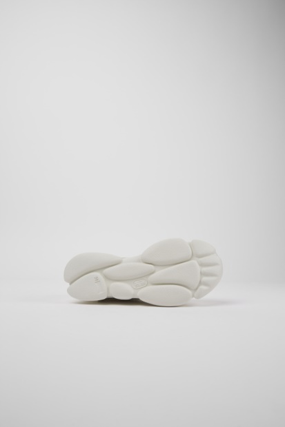 Eksklusive Camper Karst Hvite Sneakers I Ufarget Skinn For Kvinner