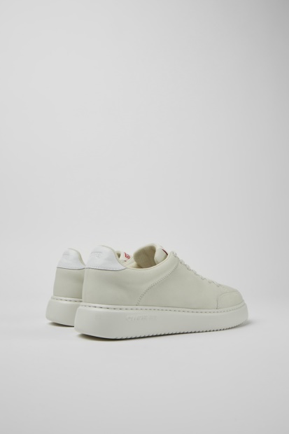 Design Runner K21 Hvite Sneakers I Ufarget Skinn For Damecamper