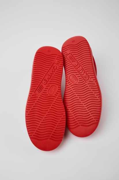 Eksklusiv Camper Runner K21 Røde Skinnsneakers For Kvinner