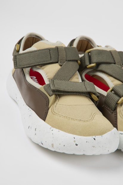 Peu Stadion Flerfarget Skinn Og Tekstil Semi-åpne Joggesko For Kvinner Camper Nyankomne