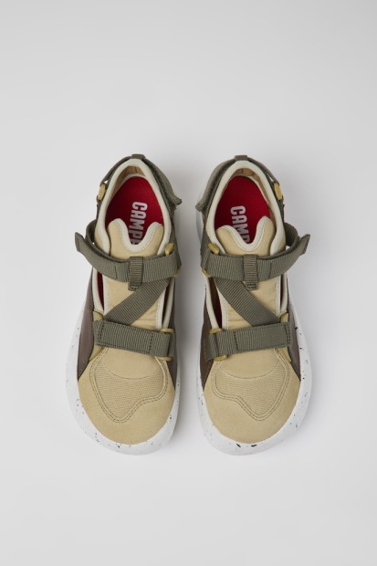 Peu Stadion Flerfarget Skinn Og Tekstil Semi-åpne Joggesko For Kvinner Camper Nyankomne