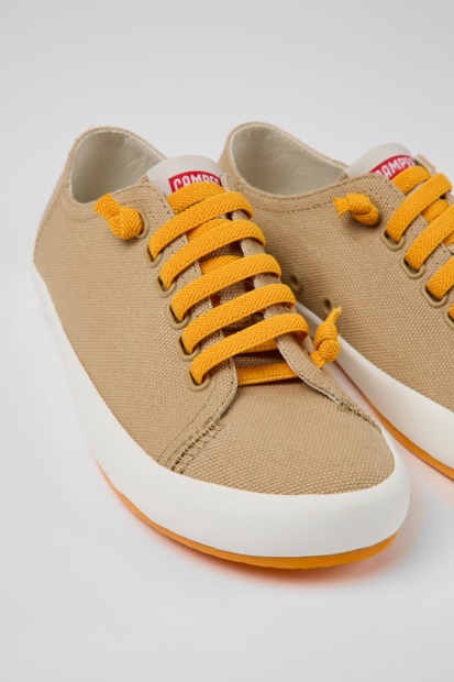 Eksklusiv Camper Peu Rambla Beige Tekstilsneakers For Kvinner