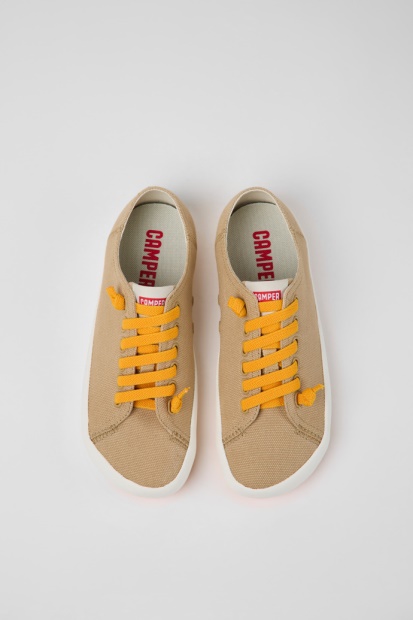 Eksklusiv Camper Peu Rambla Beige Tekstilsneakers For Kvinner