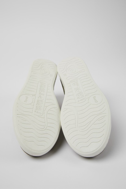 Uno Grønne Nubuck Og Skinn Joggesko For Kvinner Bobil Nyankomne