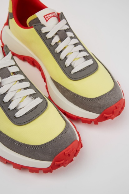 Campingvogn Design Drift Trail Vibram Flerfarget Tekstil Og Nubuck Joggesko For Kvinner