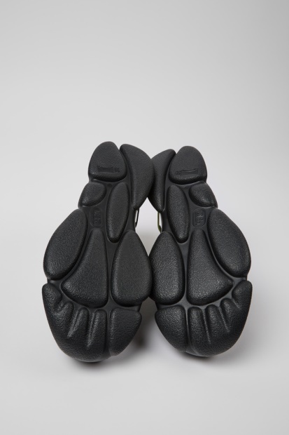 Design Tvillinger Grå Gul Og Svart Skinn Joggesko For Kvinner Bobil