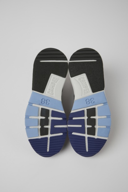 Camper Drift Svarte Og Røde Joggesko I Tekstil Og Skinn For Nye Kvinner