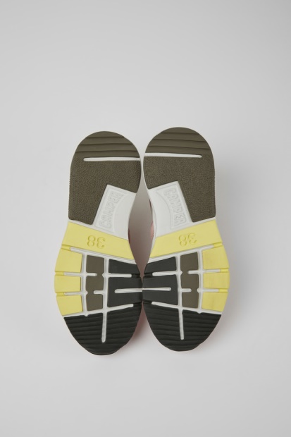 Design Drift Hvit Og Rosa Tekstil Og Nubuck Joggesko For Damecamper