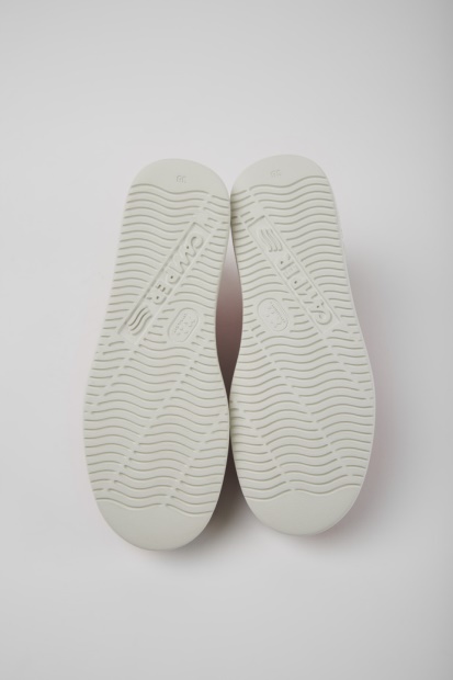 Runner K21 Rød Og Blå Trykket Skinn Joggesko For Kvinner Eksklusiv Camper