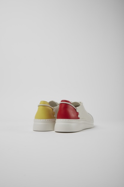 Tvillinger Hvite Skinn Joggesko For Kvinner Bobil Nyankomne