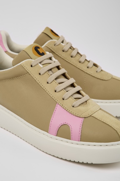 Eksklusiv Camper Runner K21 Beige Og Rosa Joggesko For Kvinner