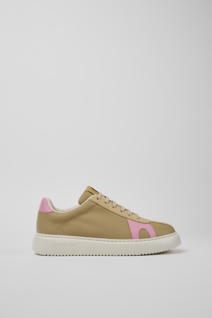 Eksklusiv Camper Runner K21 Beige Og Rosa Joggesko For Kvinner